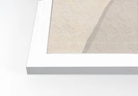 Neutral Modern Abstract 20" x 30" White Framed Print Under Plexiglass