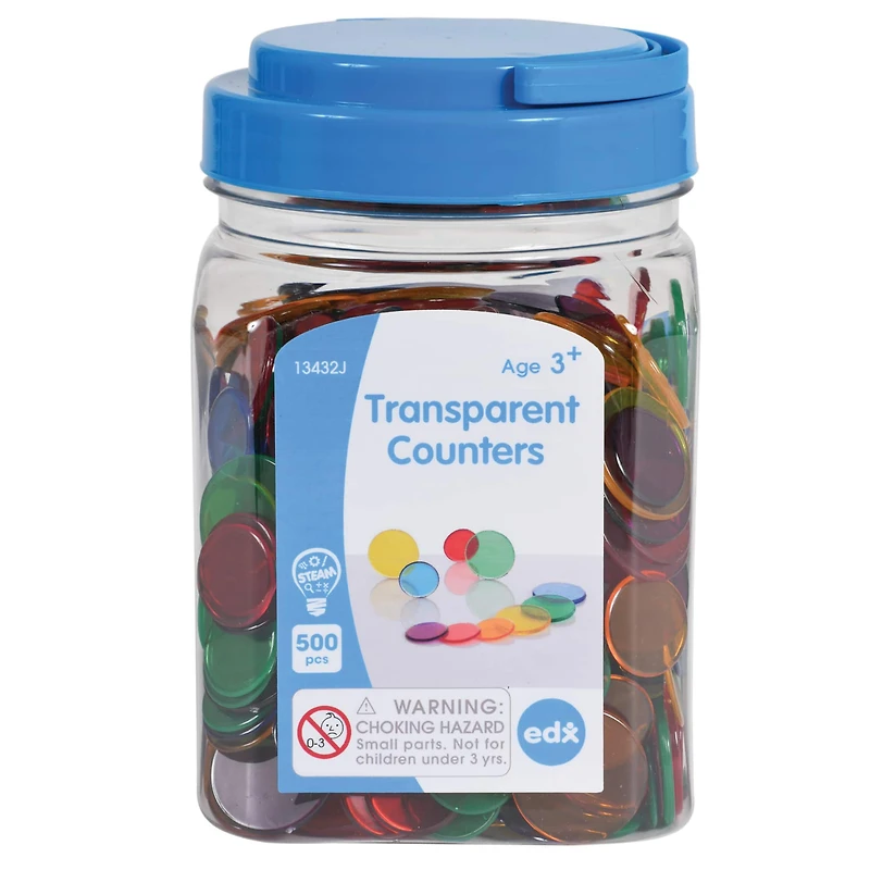 Edx Education® Transparent Counters, 500ct.