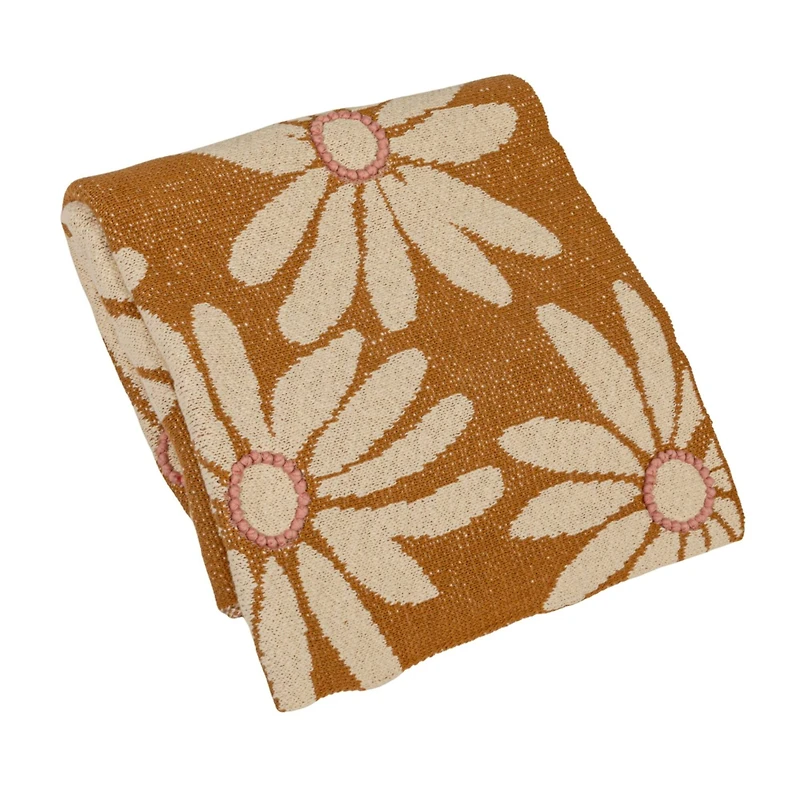 Hello Honey® Flower Prints Cotton Knit Baby Blanket