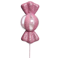 11.5" Pink Glitter Candy Globe Pick by Ashland®