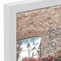 Autumn Bike Ride White Framed Canvas