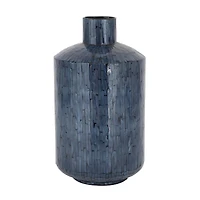 Blue Shell Contemporary Vase, 18" x 10" x 10"