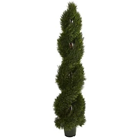 6ft. Potted Double Pond Cypress Spiral Topiary Tree