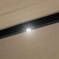 9ft. Solar Lighted Outdoor Patio Market Umbrella