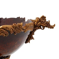 19" Gold Resin Traditional Décor Bowl