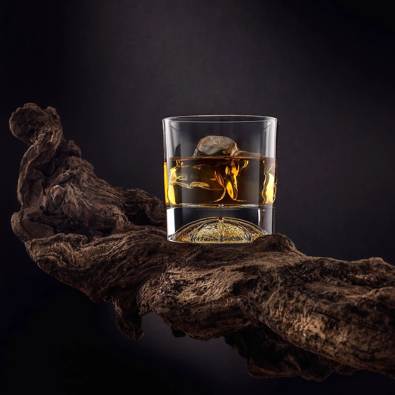 JoyJolt® 10oz. Swish Crystal Basketball Double Old Fashioned Tumblers, 4ct.