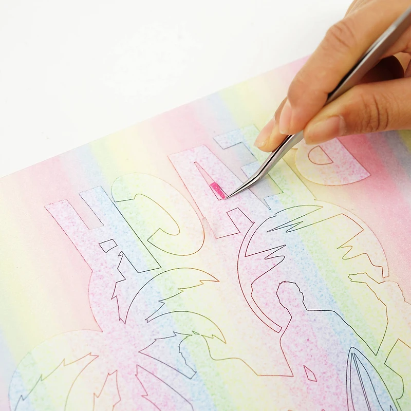 Glitter Rainbow Stripes Heat Transfer Vinyl by Make Market®