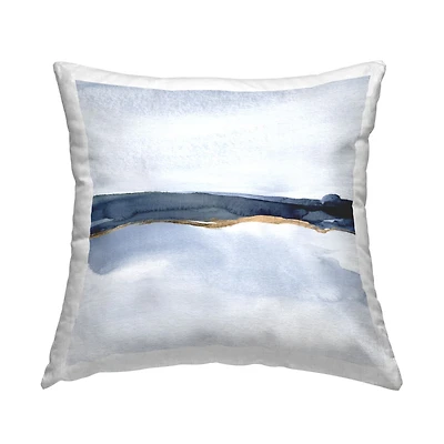 Stupell Industries Abstract Blue Tranquil Landscape Scenery Throw Pillow, 18" x 18"