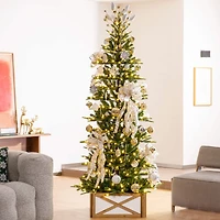 Glitzhome® Natural & White Wood Tree Collar