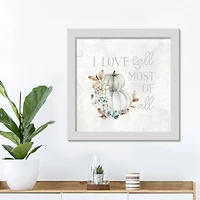 I Love Fall Print in White Frame