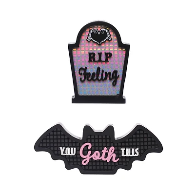 Assorted Sparkly Grid Halloween Tabletop Sign, 1pc. by Ashland®