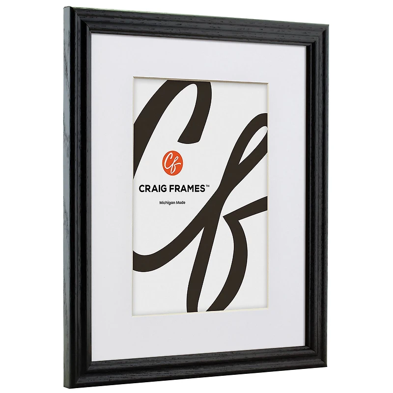 Craig Frames Wiltshire 200 Ebony Picture Frame with Mat