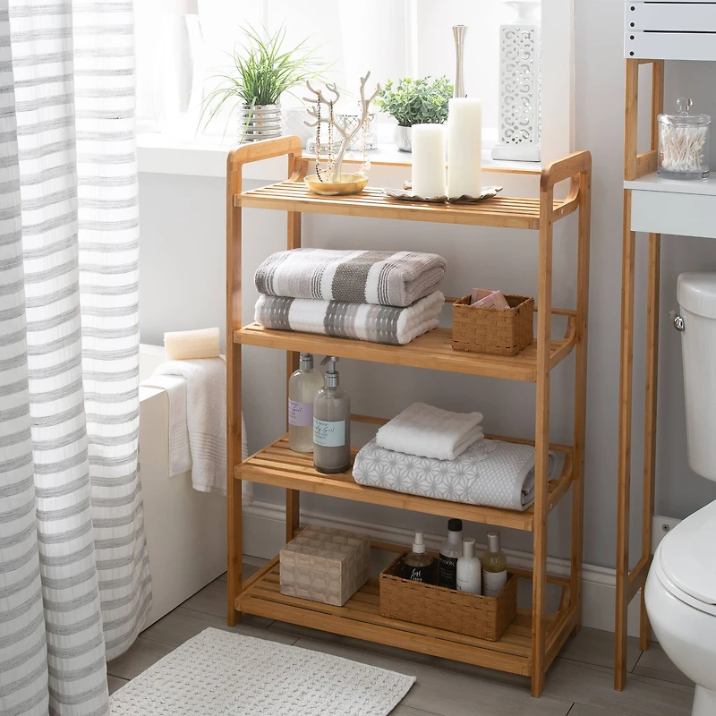 Organize It All Deluxe 4 Tier Bamboo Shelf