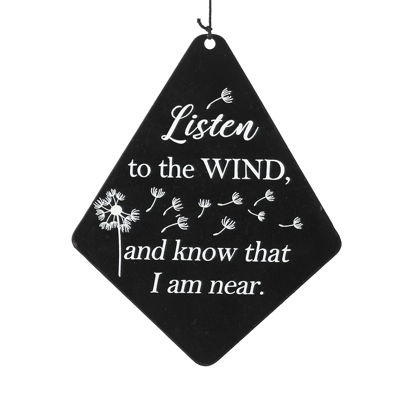 Glitzhome® 38" Matte Black Metal Black Windchime