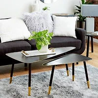 Black Metal Modern Accent Table Set