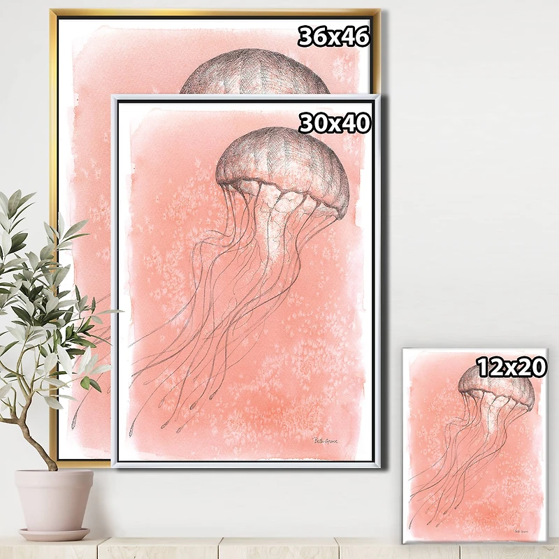 Designart - Coastal Sea Life IV jellyfish sketches