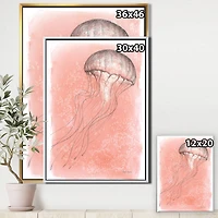 Designart - Coastal Sea Life IV jellyfish sketches