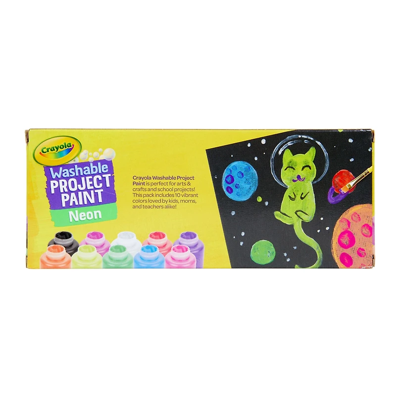 Crayola Neon Washable Kids Paint Set, 10ct.