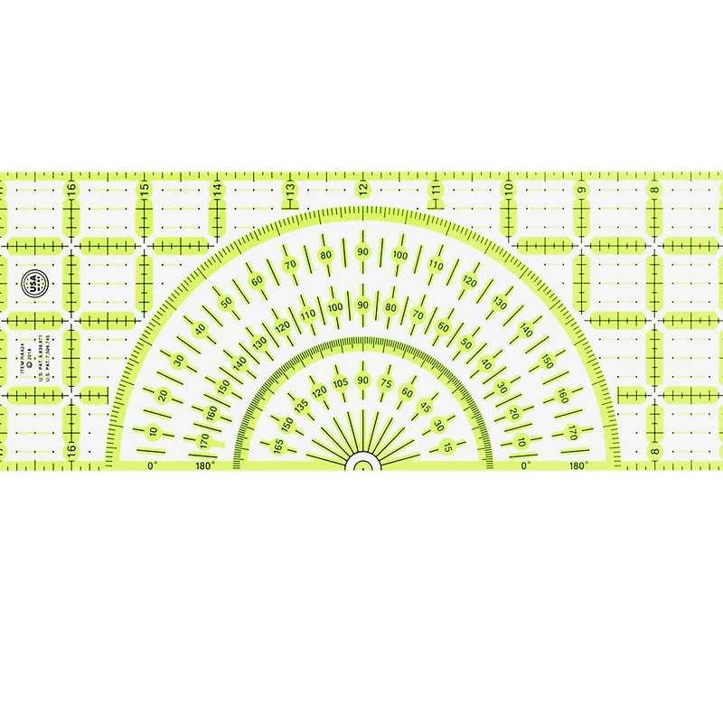 OmniAngle™ by Omnigrid® 4" x 24" Protractor Ruler