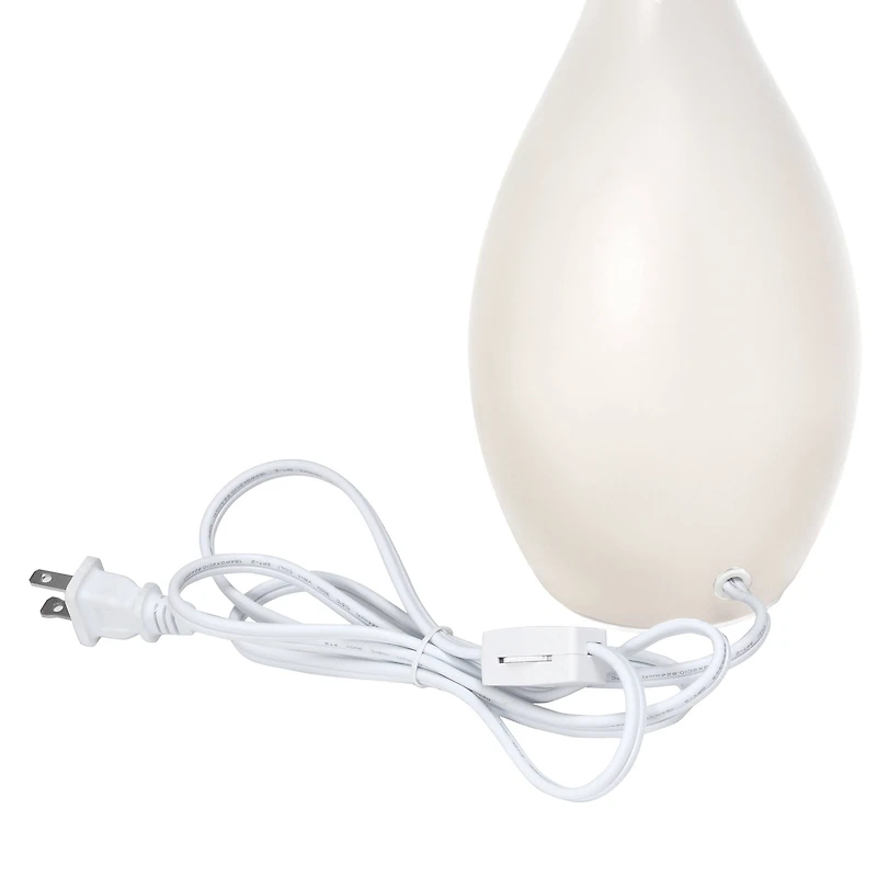 Creekwood Home Essentix 18.1" Off White Dewdrop Table Lamp
