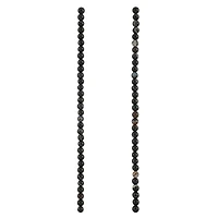 Blue & Black Tuxedo Agate Round Beads, 4mm by Bead Landing™