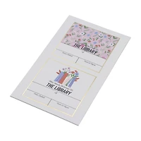 Pink Floral Bookplate Stickers by Fab Finds