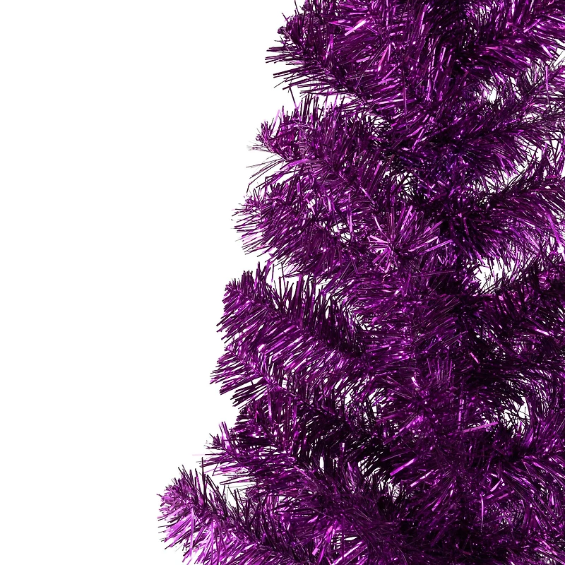 4ft. Unlit Purple Tinsel Artificial Christmas Tree