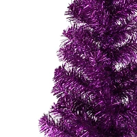 4ft. Unlit Purple Tinsel Artificial Christmas Tree