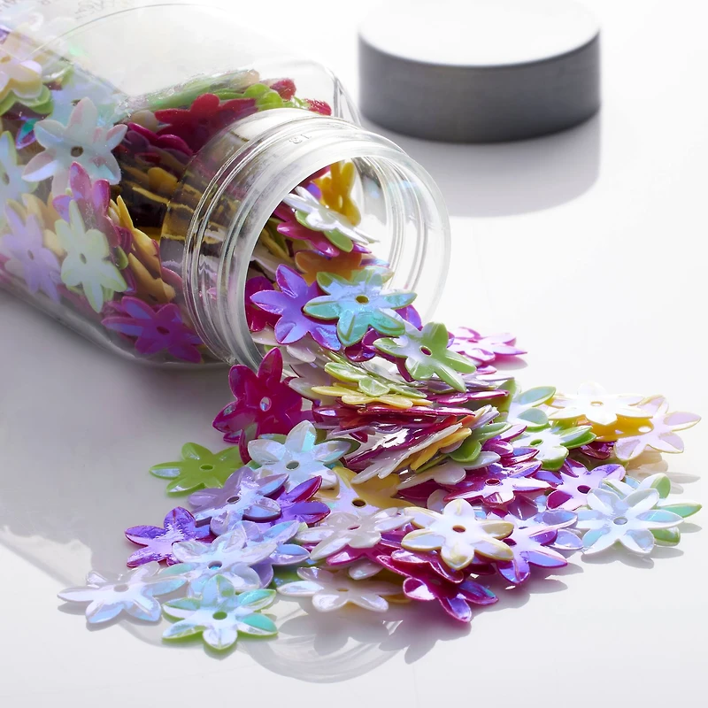 Specialty Polyester Glitter Flower Shapes by Recollections™