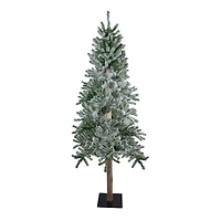 6ft. Unlit Flocked Alpine Artificial Christmas Tree