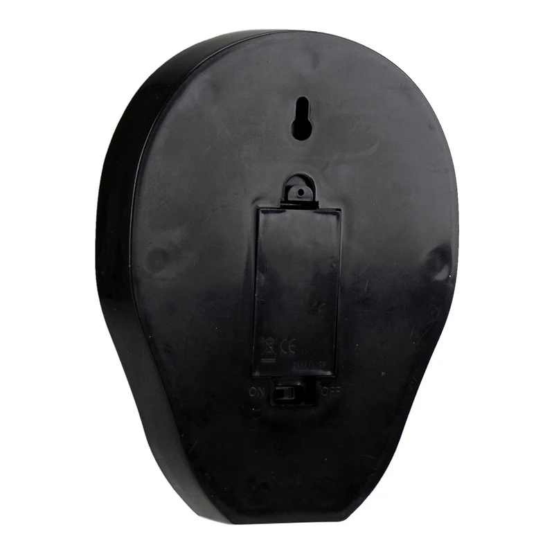 7" Lighted Black & Red Skull Halloween Decoration