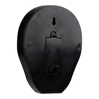 7" Lighted Black & Red Skull Halloween Decoration