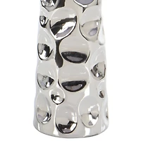 Silver Ceramic Glam Vase, 20" x 6" x 6"