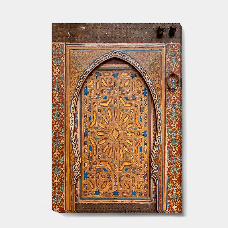 Designart - Ancient Door Painting Morroco