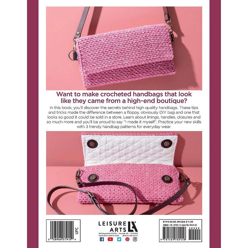 Leisure Arts® Handcrafted Handbags Book #1 Basics