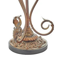 Set of 2" Brown Metal Mediterranean Uplight, 30"