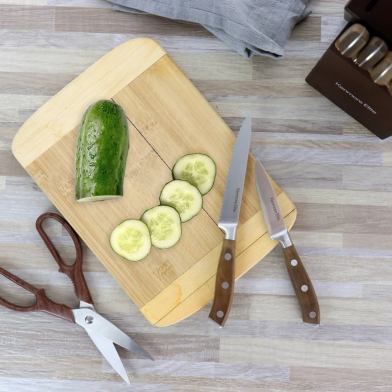 Kenmore® Elite Cooke 14-Piece Dark Brown Stainless Steel Cutlery Set