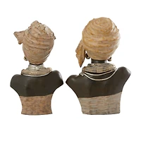 Indigenous African Inspired Bust Sculpture Set