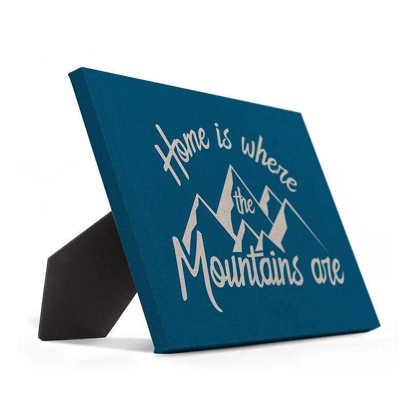 Home Mountains Are Blue 10x8 Tabletop Canvas