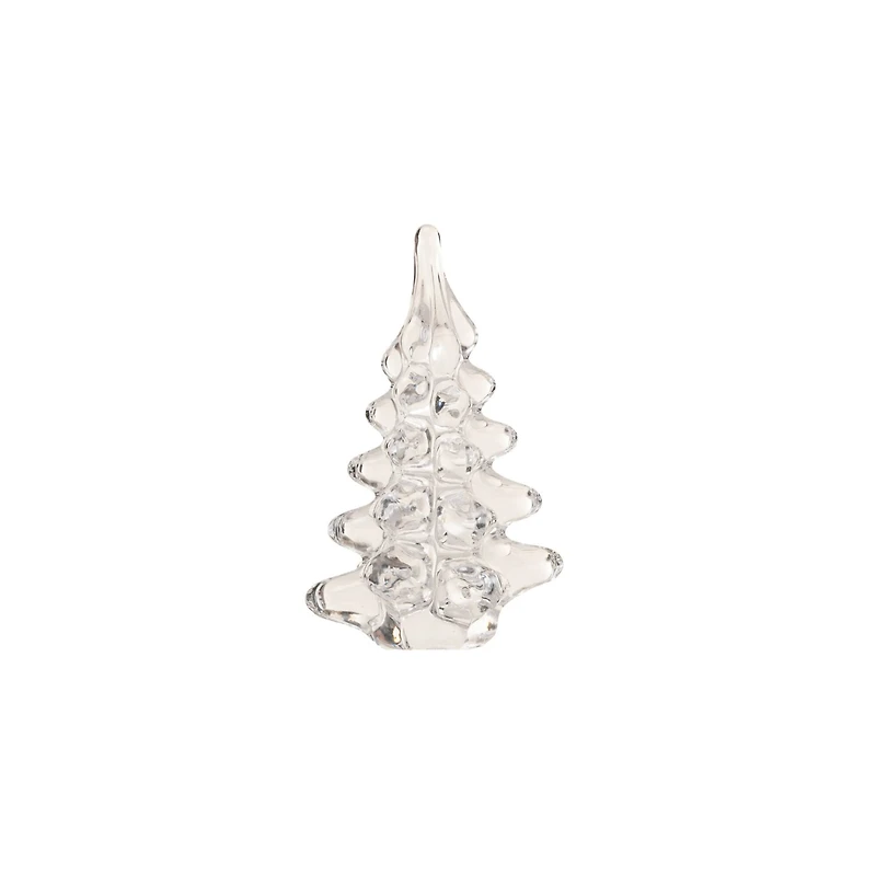 Hello Honey® 4.25" Clear Decorative Glass Christmas Tree