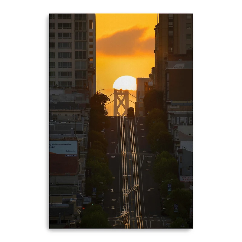 Lumaprints Lombard Street Cable Car Giclée Canvas