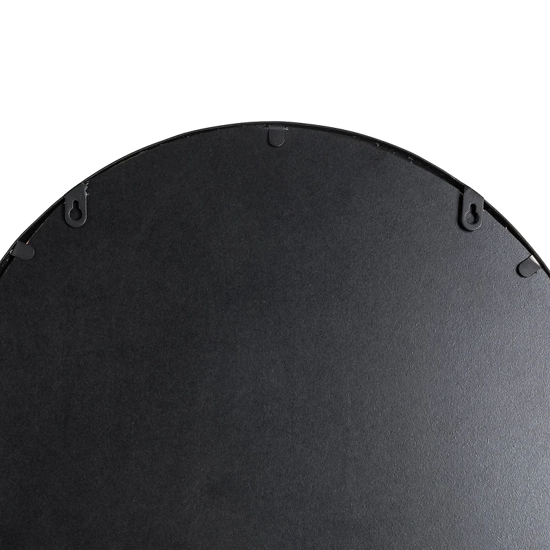 Glitzhome® 33" Black Arched Windowpane Wall Mirror