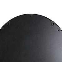 Glitzhome® 33" Black Arched Windowpane Wall Mirror