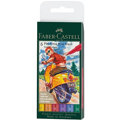 Faber-Castell® PITT® 6 Color Artist Brush Pen Set