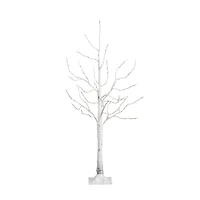 4ft. Pre-Lit White Birch Artificial Christmas Tree, Warm White LED Lights