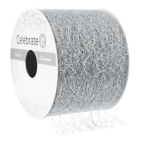 2.5" x 10yd. Silver Mesh Ribbon by Celebrate It® Classic