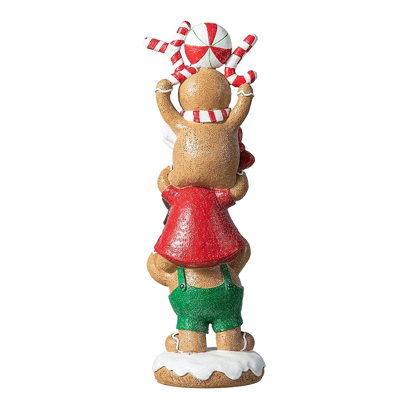 Glitzhome® 12.5" Stacked Gingerbread Table Décor