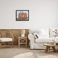 Stupell Industries Abstract Pumpkin Collage Framed Floater Canvas Wall Art