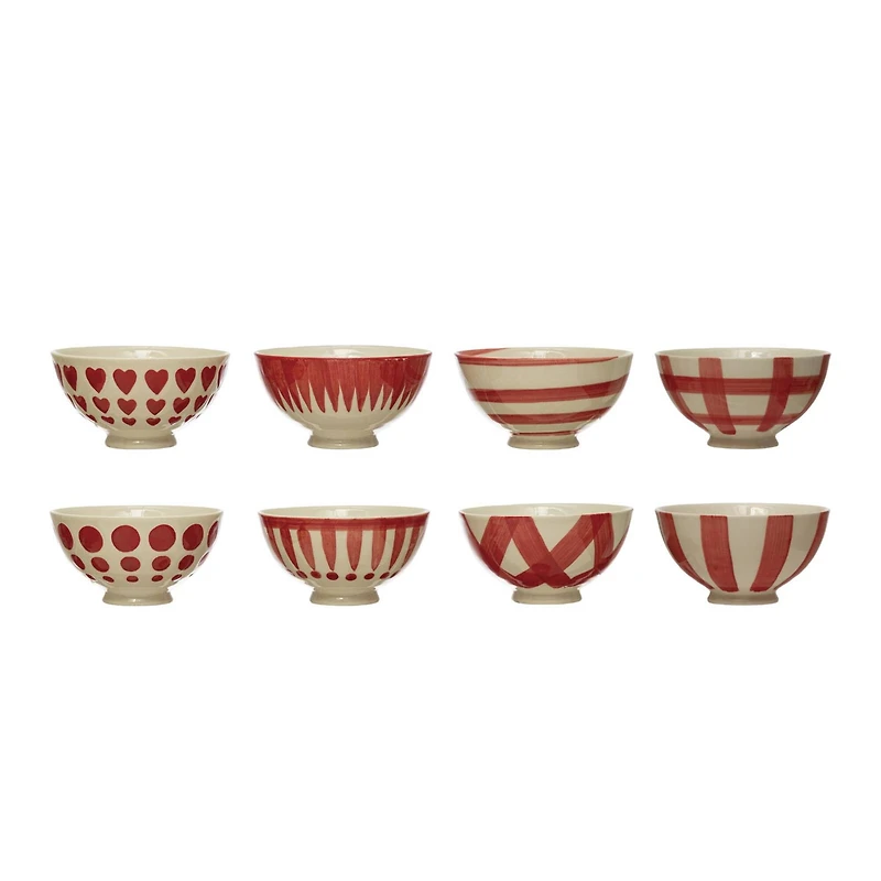 Hello Honey® Hand Painted Stoneware Latte Bowl Set, 8ct.