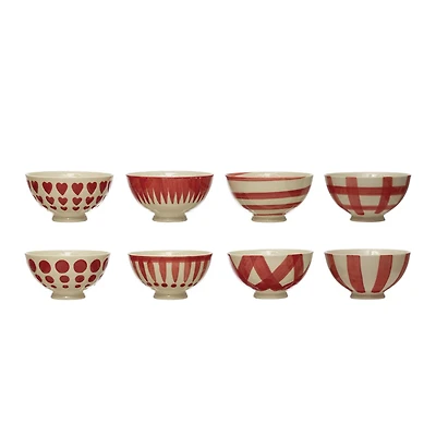Hello Honey® Hand Painted Stoneware Latte Bowl Set, 8ct.